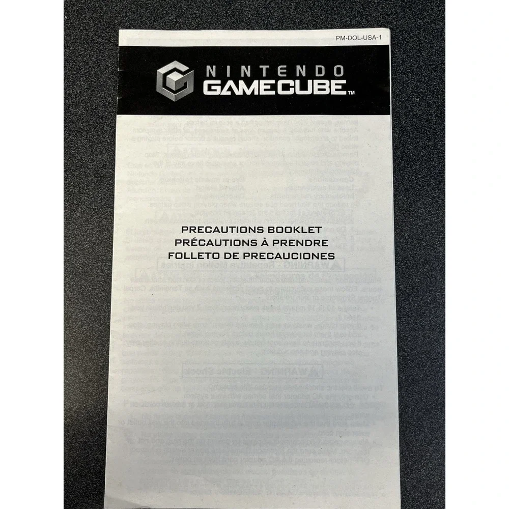 Nintendo GameCube Precautions Booklet PM-DOL-USA-1